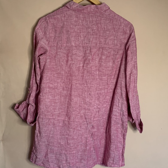 ‘TAHARI’ PINK LINEN BLOUSE!! - Picture 7 of 7